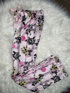 Victoria’s Secret Pink Floral Satin Pajama Pants